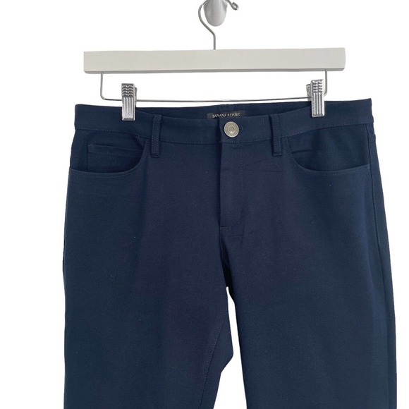Banana Republic Sloan 5 Pocket Navy Blue Dress Pants Mid Rise Career Womens 6 - Picture 2 of 8